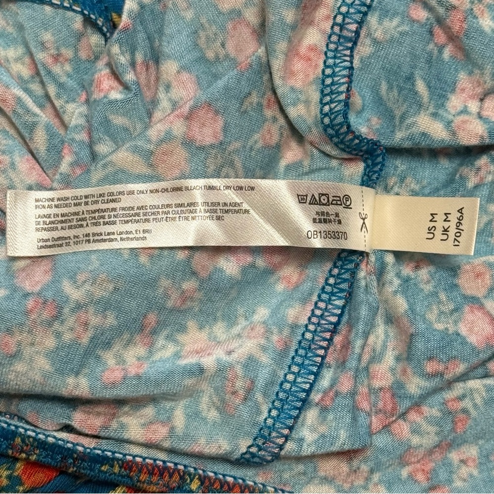 Intimately by Free People Kaya Printed Bodysuit Blue Multi Floral Size Medium - Picture 10 of 10